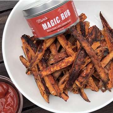 Marc's Magic Rub, Sweet & Spicy Dry Rub Perfect for BBQ, Chicken, Shrimp, Salmon, Vegetables. Gluten Free, No MSG, No Preservatives. Original, 3 oz tin (Pack of 1)