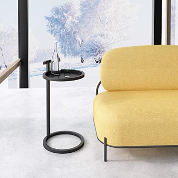 DAR Caden Side Table Black Minimalist Modern Design