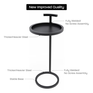 DAR Caden Side Table Black Minimalist Modern Design
