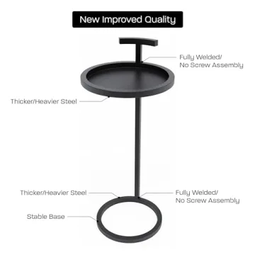 DAR Caden Side Table Black Minimalist Modern Design