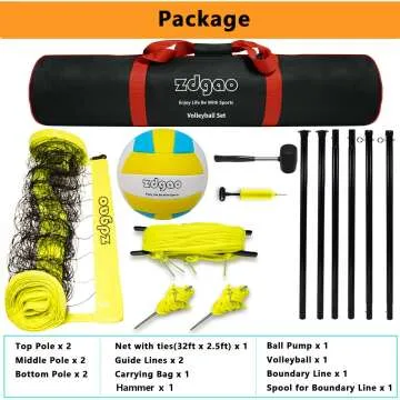 Outdoor Volleyball Net System - Easy Setup & Durable