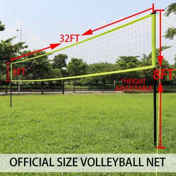 Outdoor Volleyball Net System - Easy Setup & Durable