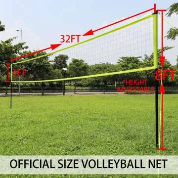Outdoor Volleyball Net System - Easy Setup & Durable