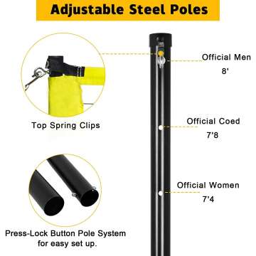 Outdoor Volleyball Net System - Easy Setup & Durable