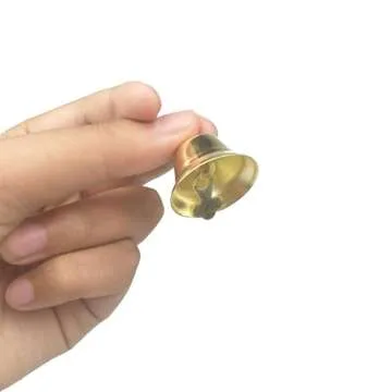60PCS 26mm/1inch Gold Bells Mini Liberty Bells for Crafts Favor Decorating and Making Wind Chimes
