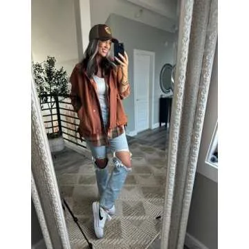 Athlisan Womens Fleece Vest Casual Sleeveless Button Down Sherpa Jacket Outerwear with Pockets(Rust-S)