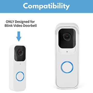 Adhesive Door Mount Compatible with Blink Video Doorbell, No-Drill Mounting Bracket, Accessories for...