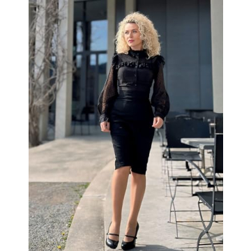 Elegant Women's Lace Polka Dot Blouse for Every Occasion