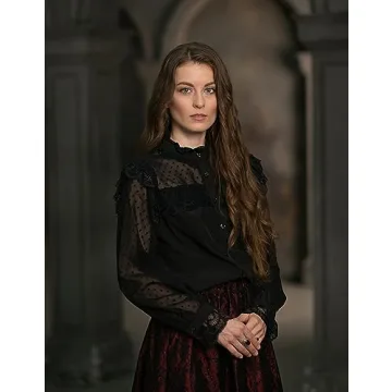 Elegant Women's Lace Polka Dot Blouse for Every Occasion