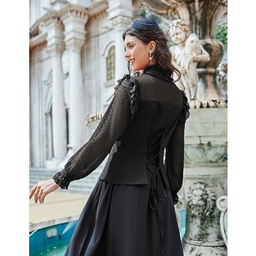 Elegant Women's Lace Polka Dot Blouse for Every Occasion