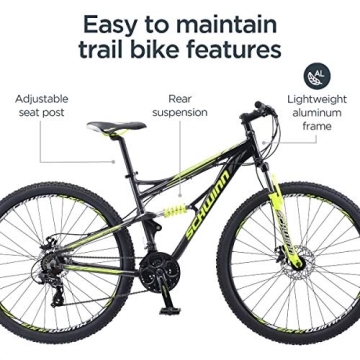 Schwinn Traxion Mountain Bike for Adults with Full Suspension