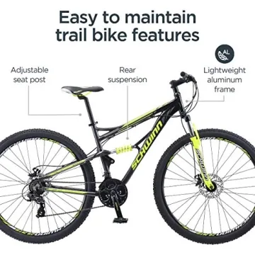 Schwinn Traxion Mountain Bike for Adults with Full Suspension