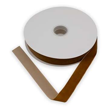 KLTRIBBON Nylon Velvet Ribbon Single Faced,1 Inch X 25Yards Spool (Ginger)