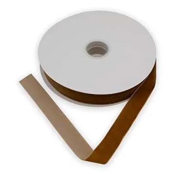 KLTRIBBON Nylon Velvet Ribbon Single Faced,1 Inch X 25Yards Spool (Ginger)