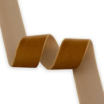 KLTRIBBON Nylon Velvet Ribbon Single Faced,1 Inch X 25Yards Spool (Ginger)