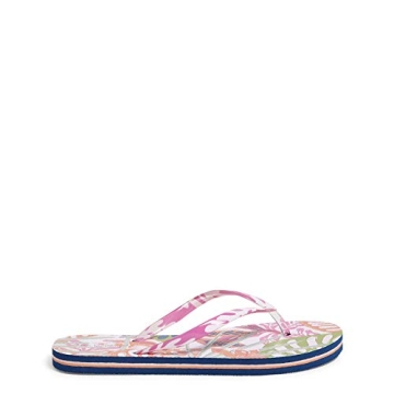 Vera Bradley Women's Flip Flops Rain Forest Canopy Coral