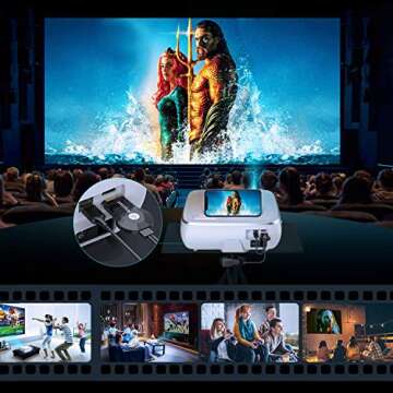 TOPTRO Portable 9500Lumen WiFi Bluetooth Projector