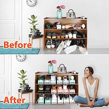 Space-Saving YIHATA Shoe Slots Organizer for Closet