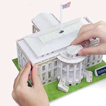Liberty Imports The White House 3D Puzzle - Architectural Puzzles for Adults and Kids - Building Mod...