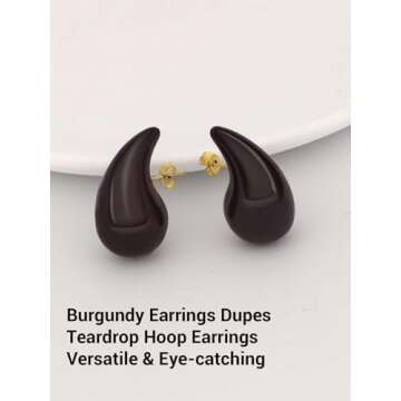 PIYIZ Chunky Dupes Earrings for Women Hypoallergenic