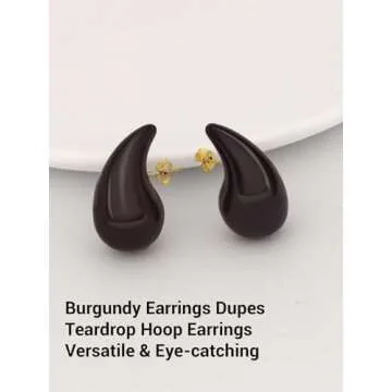 PIYIZ Chunky Dupes Earrings for Women Hypoallergenic