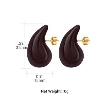 PIYIZ Chunky Dupes Earrings for Women Hypoallergenic