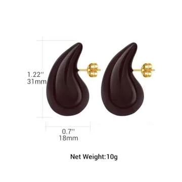 PIYIZ Chunky Dupes Earrings for Women Hypoallergenic