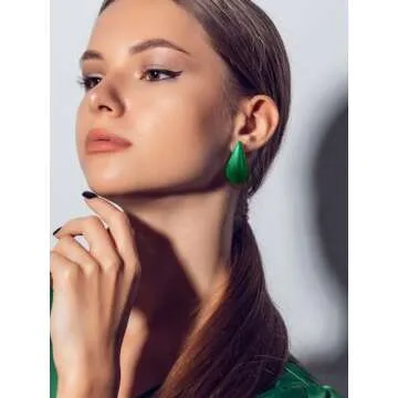 PIYIZ Chunky Dupes Earrings for Women Hypoallergenic