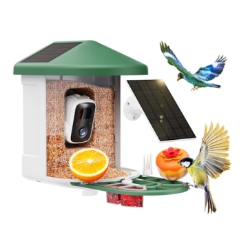 Harymor Smart Bird Feeder with Camera, AI Bird Identification, Solar Power & Notifications