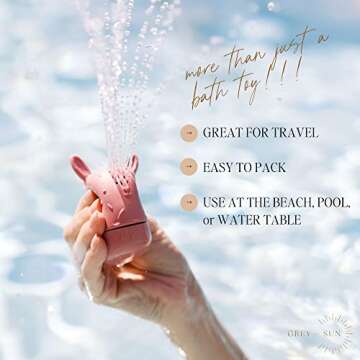 Grey+Sun | Bath Toys for Toddlers 1-3, Valentine's Gift Baby, Baby Pool Toys 12-18, Bath Toys Toddlers 2-4