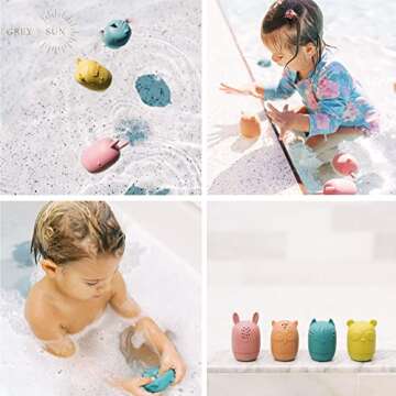 Grey+Sun | Bath Toys for Toddlers 1-3, Valentine's Gift Baby, Baby Pool Toys 12-18, Bath Toys Toddlers 2-4