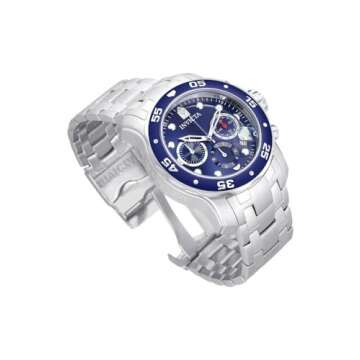 Invicta Men's 0070 "Pro Diver Collection" Stainless Steel and Blue Dial Watch