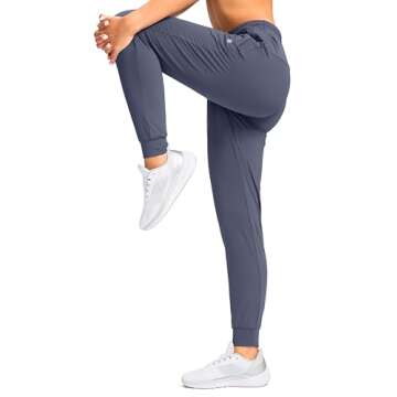 G Gradual Women's Joggers Pants with Zipper Pockets Tapered Running Sweatpants for Women Lounge, Jog...