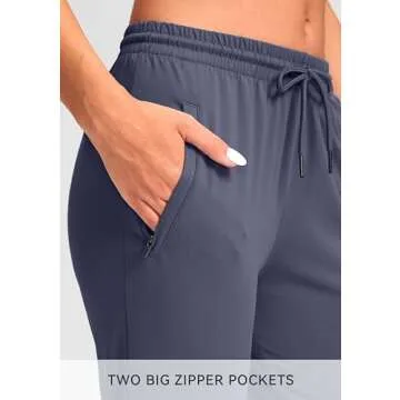 Stylish Women's Joggers with Zipper Pockets for Active Lifestyle