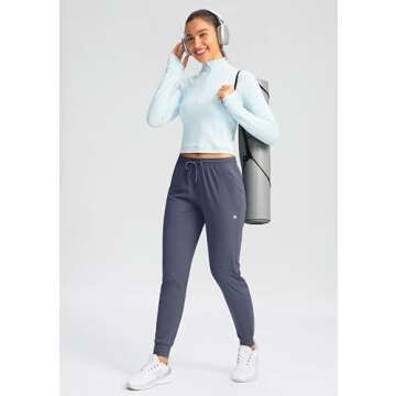 Stylish Women's Joggers with Zipper Pockets for Active Lifestyle
