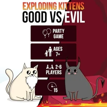 Exploding Kittens Good vs. Evil Family Card Game