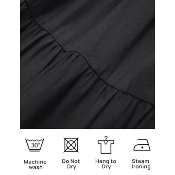 ZESICA Summer Flutter Midi Dress with Pockets