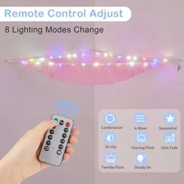 Basumee Stuffed Animals Net or Hammock with LED Light Hanging Toy Net Hammock for Stuffed Animals St...