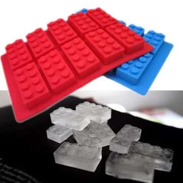 Building Brick Ice Tray or Candy Mold for Lego Lovers! (Red)