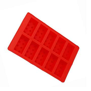 Building Brick Ice Tray or Candy Mold for Lego Lovers! (Red)
