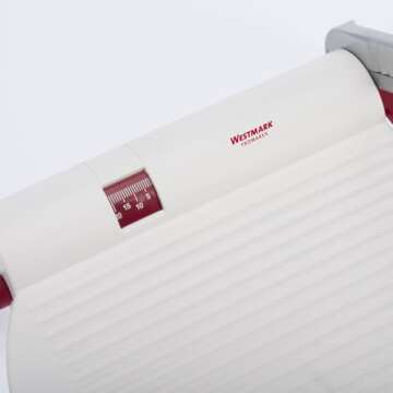 Westmark Germany Multipurpose Stainless Steel Cheese and Food Slicer with Board and Adjustable Thickness Dial (White) -