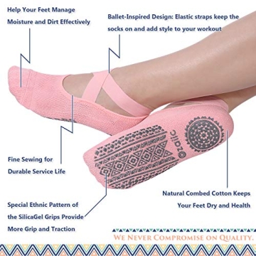 Ozaiic Yoga Socks Non-Slip Grips for Women - 3 Colors