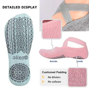 Ozaiic Yoga Socks Non-Slip Grips for Women - 3 Colors