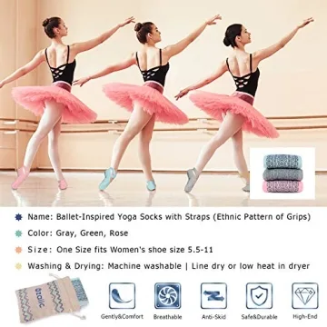 Ozaiic Yoga Socks Non-Slip Grips for Women - 3 Colors