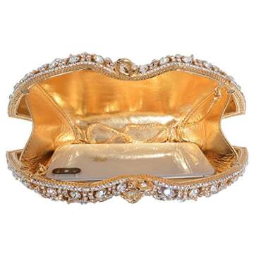 MOSSMON Rhinestone Crystal Evening Bag for Women