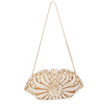 MOSSMON Rhinestone Crystal Evening Bag for Women