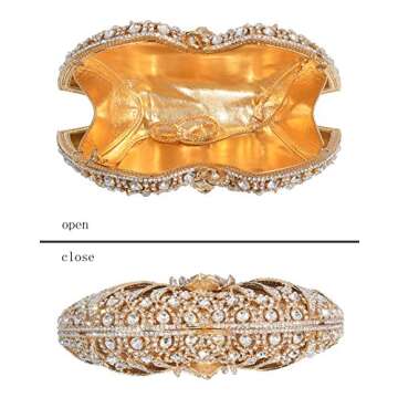 MOSSMON Rhinestone Crystal Evening Bag for Women