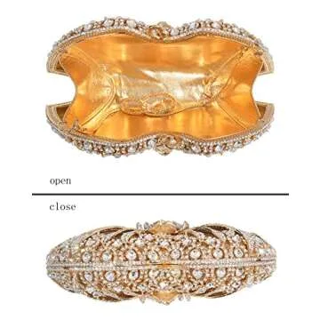 MOSSMON Rhinestone Crystal Evening Bag for Women