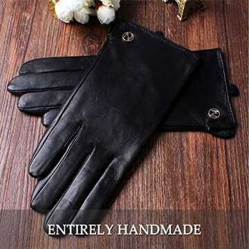 Shop Stylish Nappaglo Women Leather Gloves - Winter Warmth