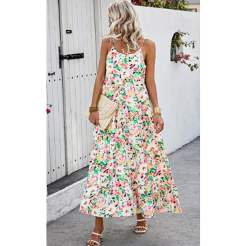 Floral Maxi Dress Women Summer Casual Dresses